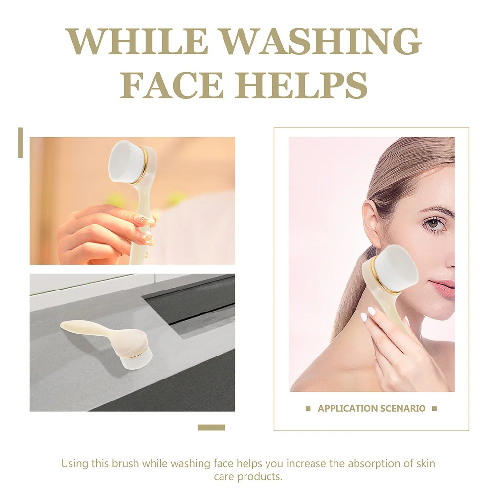 2 قطعة فرشاة تنظيف الوجه بمقبض طويل أداة تنظيف الوجه اليدوية لتقشير عميق المسام إزالة الرؤوس السوداء غسل السفر المنزلي