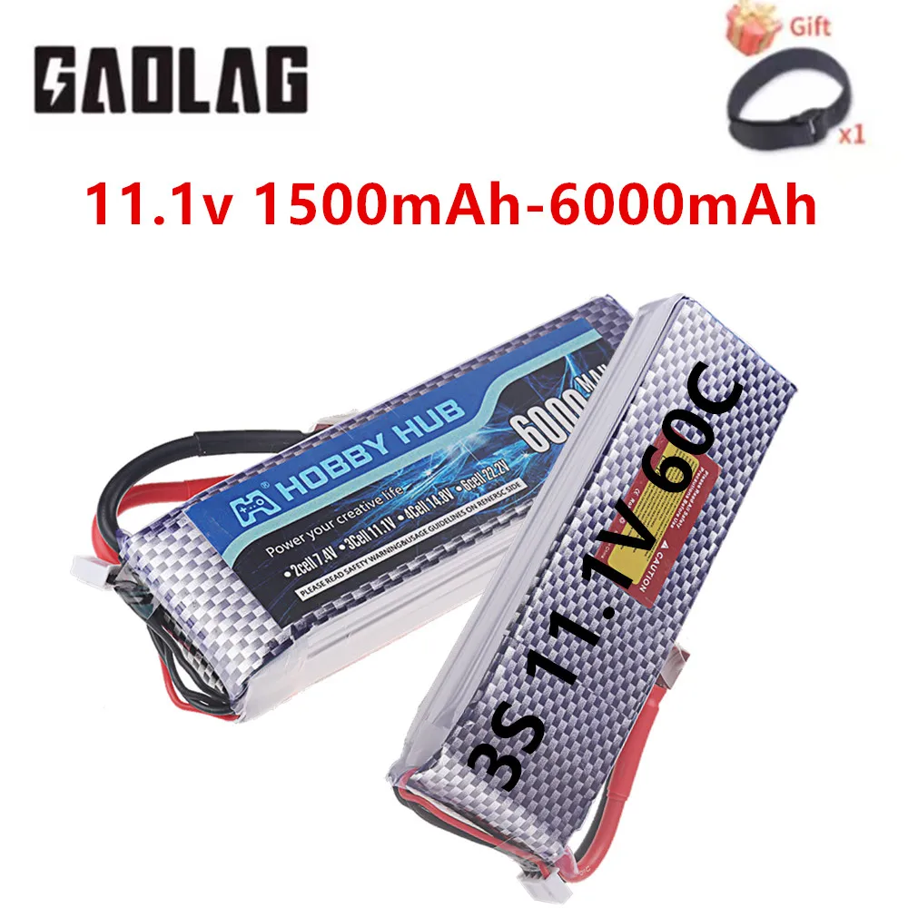 3S 1500mAh 2200mAh 3300mAh 6000mah Lipo Battery 11.1V 60C Softcase with XT60 T Plug for RC Car FPV Drone RC Racing Hobby Parts