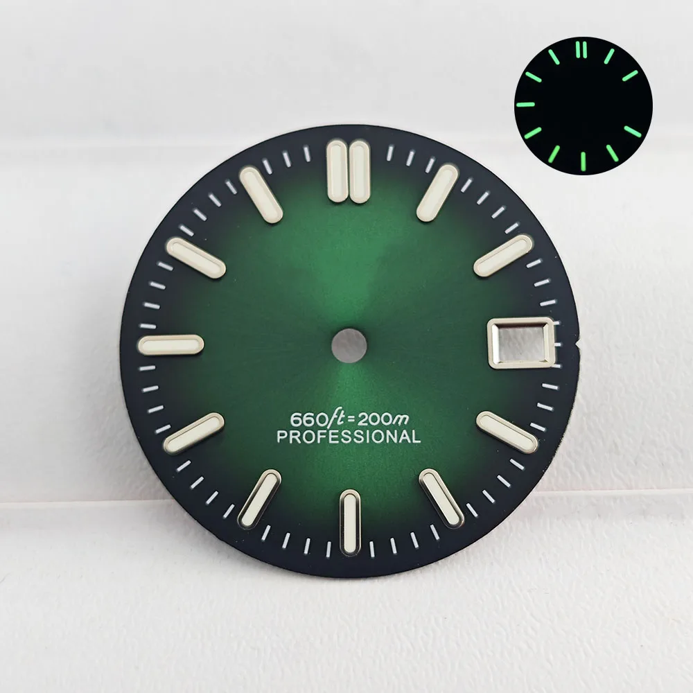 Часы 28,5 мм циферблат NH35 циферблат синий светящийся корпус 36 мм 39 мм NH35 NH36 автоматический механический механизм ремешок для часов аксессуары