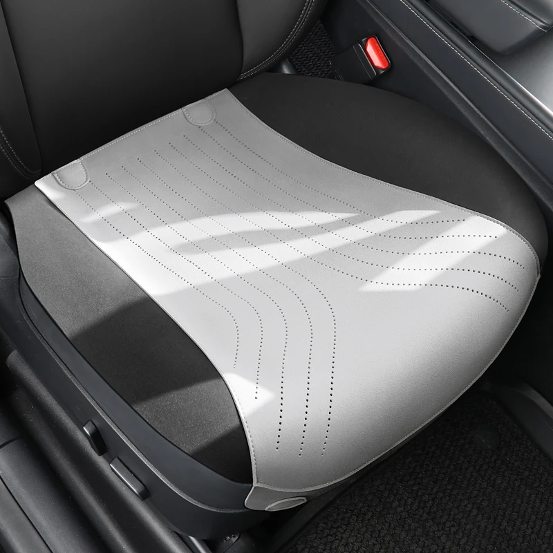 

High-Grade Suede Leather Car Seat Cushion For Tesla Model 3 Breathable Automotive Protective Pad Non-Slip Seat Covers Auto Parts