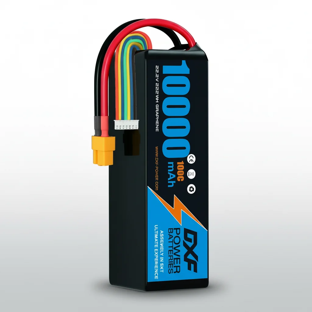 DXF Graphene Lipo 6S 10000mAh 100C 22.8V Battery Gold Version Racing Series HardCase for RC Car Truck Evader BX Truggy 1/8 Buggy