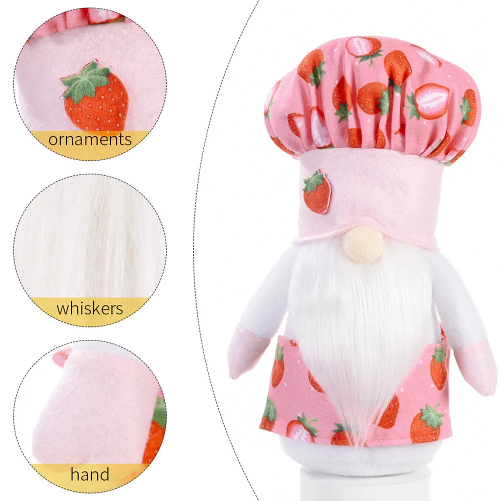 Faceless Home Decoration Gnome Statue Household Decorative Figurine Patriotic Strawberry Cloth Popular