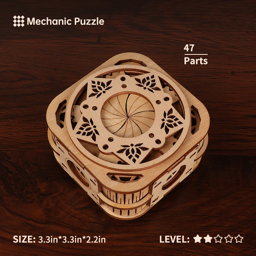 3D Wooden Puzzles DIY Craft Model Music Box Kit Education Puzzle Toys Tabletop Decoration Thanksgiving Gift For Children Adult