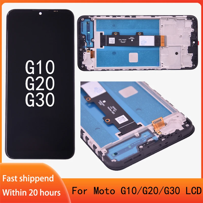 Pantalla G10 G20 para Motorola Moto G30 LCD Digitalizador de pantalla táctil para Moto G20 XT2128-1, XT2128-2 reemplazo de la pantalla LCD
