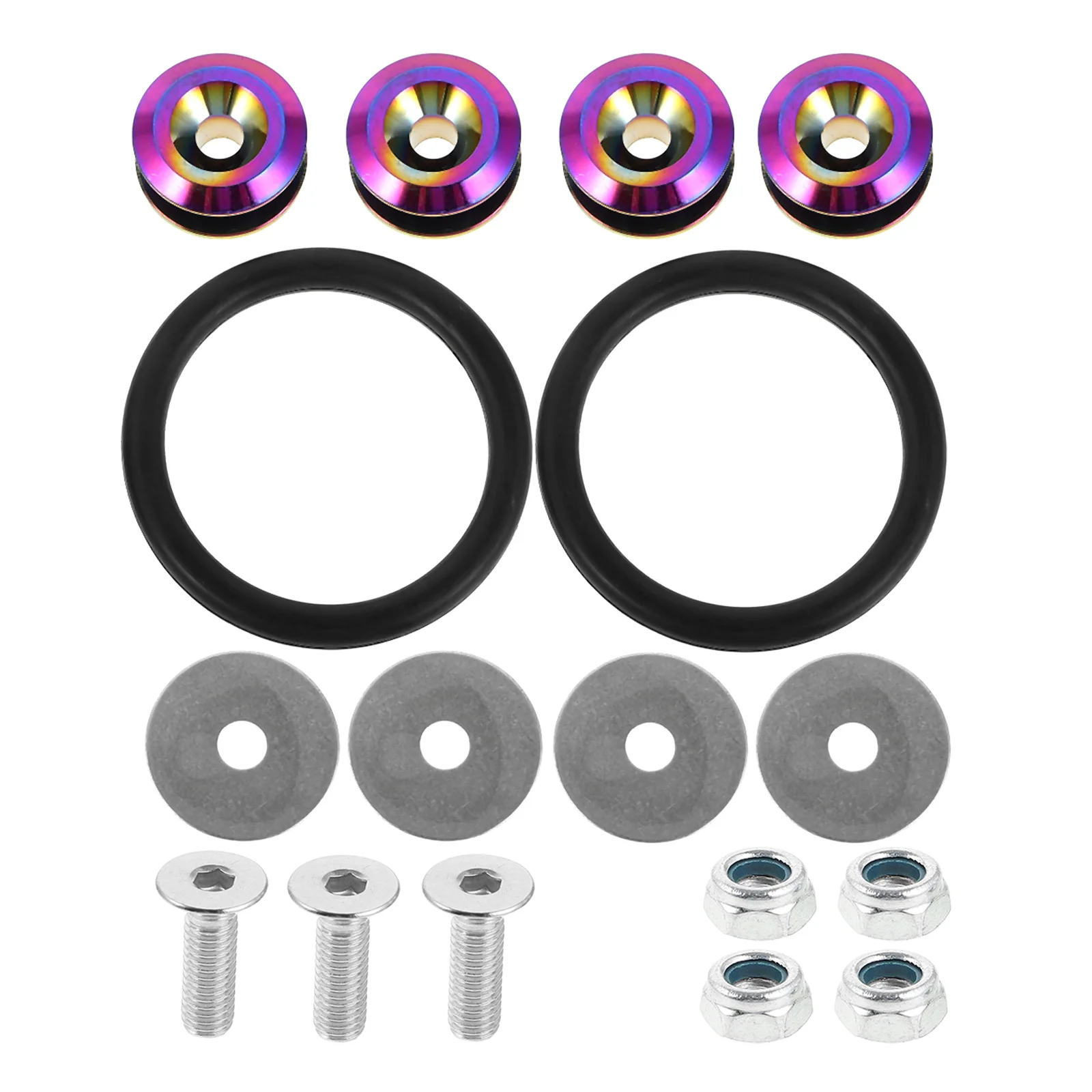 

Aluminum Bumper Colorful Pads Car Bumper Holder Clips Screws Front Rear Car Modification Accessories Fasteners Clips