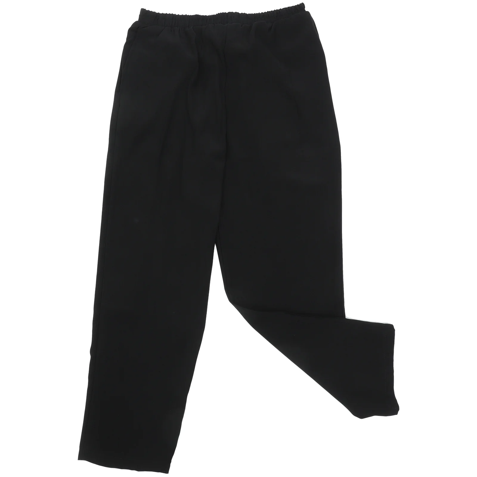 1 par de pantalones transpirables, ropa de trabajo de poliéster Xxl negra para personal de cocina, pantalones sueltos a prueba de aceite, fácil de lavar, uniforme de Chef