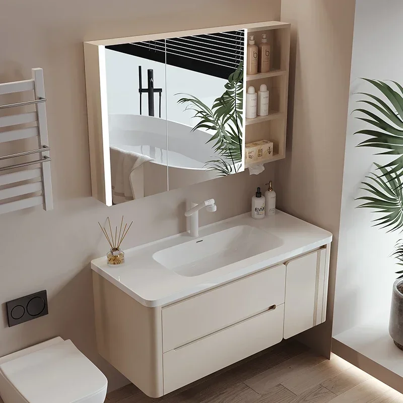 

Bathroom Cabinet Washbasin Multifunction Home Furniture Sink Base Vanity Wall Pharmacy Space Saving Schrank Storage Medicine Wc