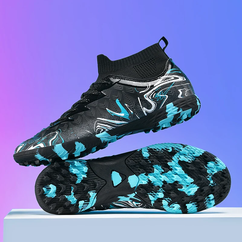 Neue Herren-Fußballschuhe für Rasen, Ultraleichte Sport-Indoor-FG-Turf-Futsal-Erwachsenen-Fußballstiefel, Rutschfeste Komfortable Stollenschuhe – Detail 9