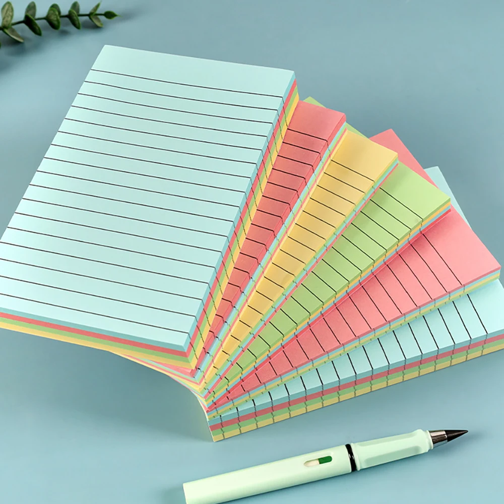 100 sheets Colorful sticky notes, simple and sticky, suitable for office and study notes and messages
