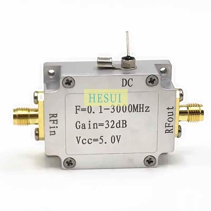 Rf broadband 0.1-3000MHz gain 32dB power 5V amplifier