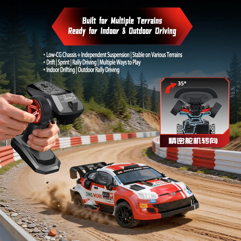 JJRC new rally car C8846 1:14 full proportional four-wheel drive drift car gyroscope carbon fiber Japanese remote control race