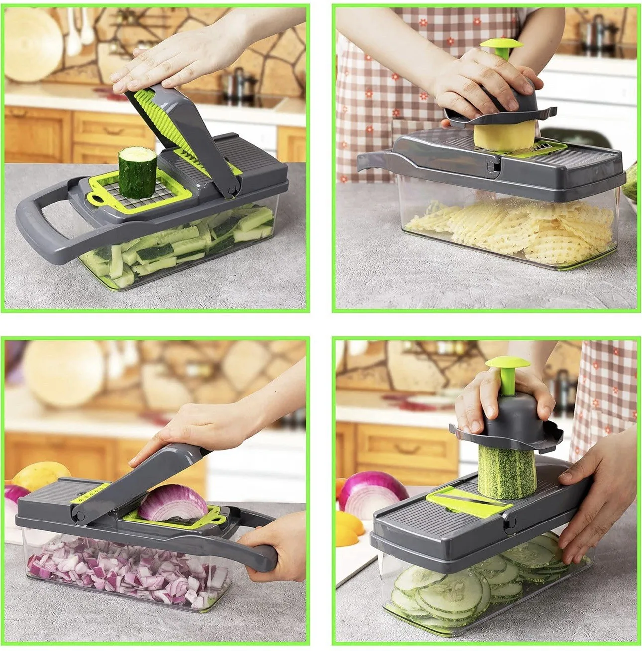 Fruit & Vegetable ToolsVegetable Chopper Onion Dicer Fruit Slicer Kitchen Cutter Shredder Multifunctional Food Prep Tool Fast
