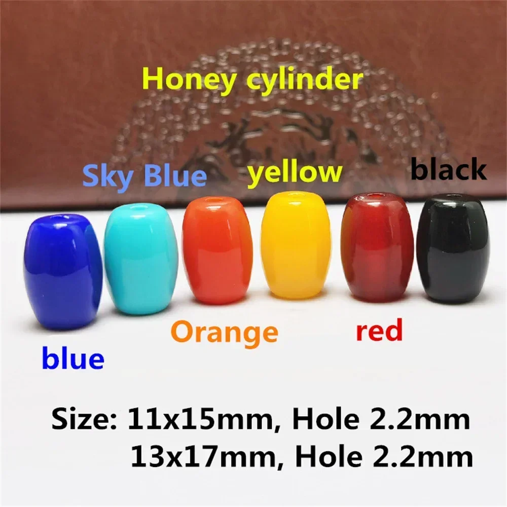 Honey Resin Beeswax Gems Column Spacer Loose Beads DIY Jewelry Making Necklace Bracelet Crimp 2 Sizes 6 Colors Available