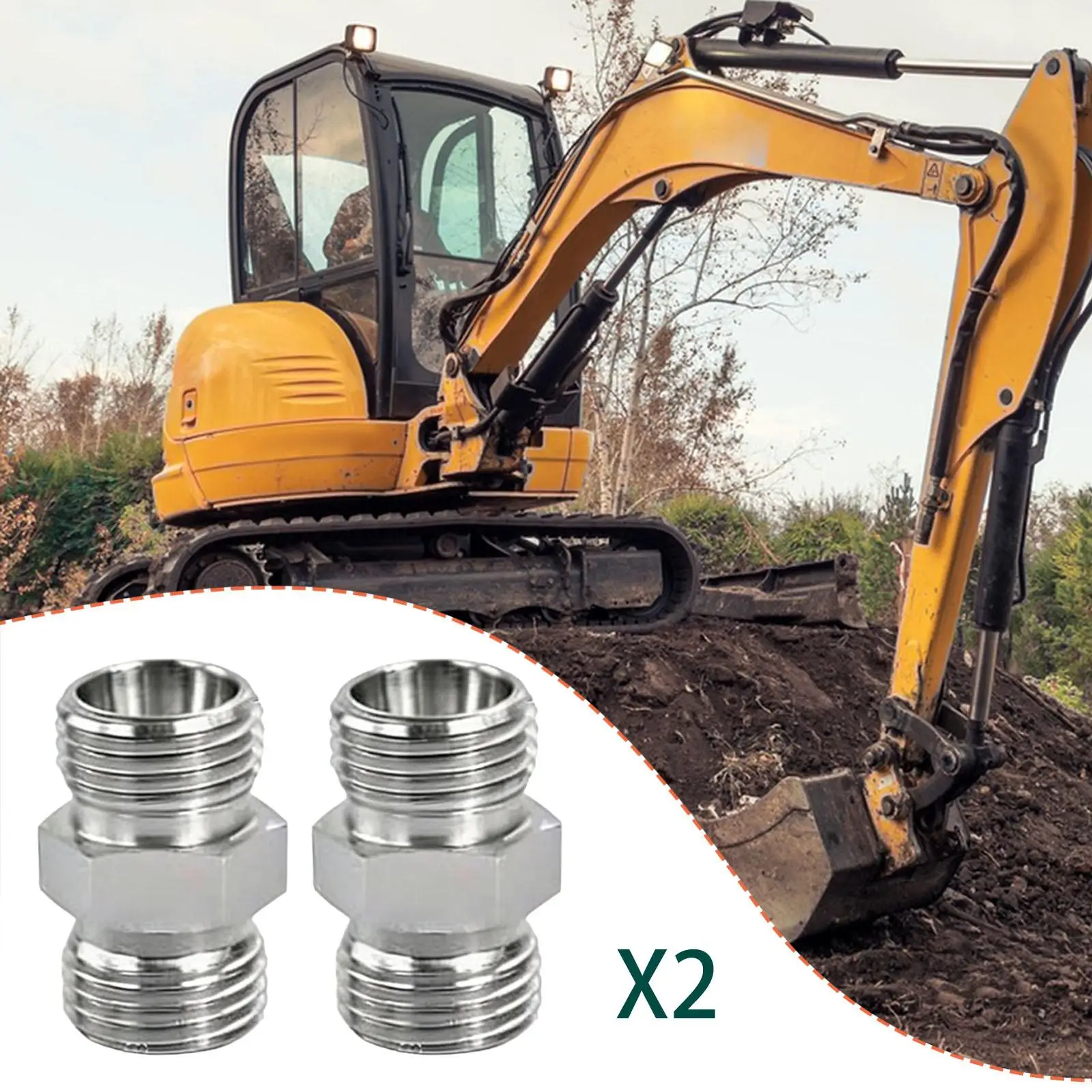 Carbon Steel Excavator Tube Fittings Adapters 16MM Converter Connector for Hydraulic Gear Pump Systems