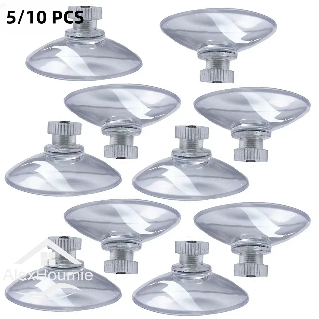 5/10 sztuk 25/32/41/53mm PVC przezroczysta śruba z łbem walcowym przezroczyste przyssawki biała nakrętka gumowe przyssawki skrzydłowe zestaw gumowych śrub do ssania kciukiem