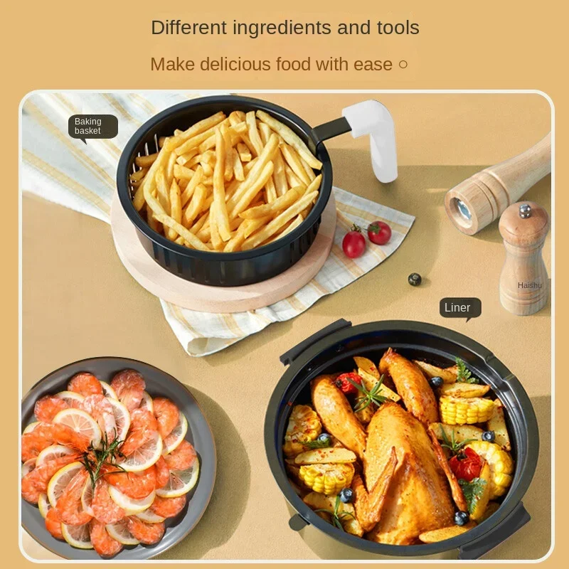 Бытовая фритюрница 5л, визуальная электрическая фритюрница, духовка, фритюрница, полностью автоматическая безмасляная машина для приготовления картофеля фри KZ-J5000A