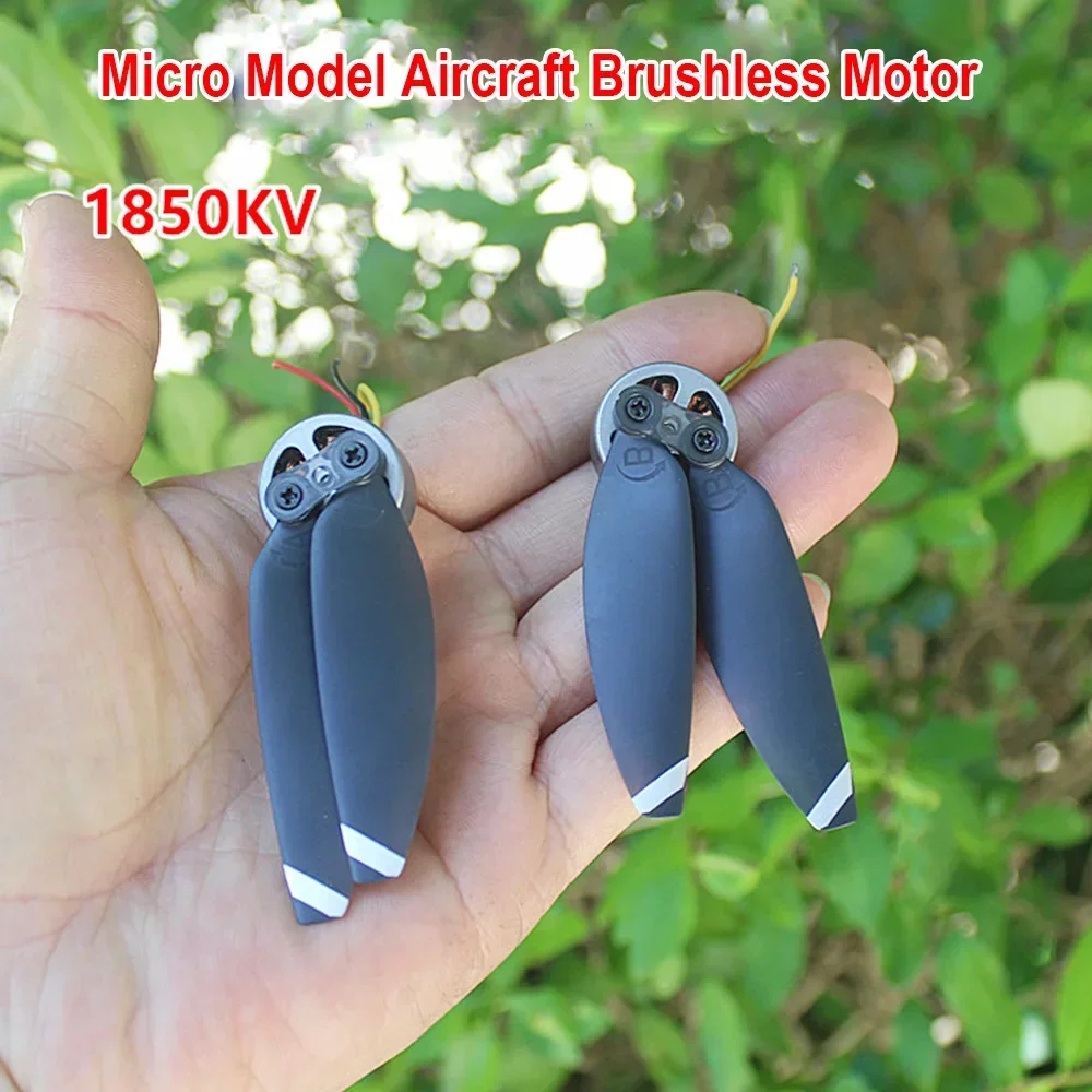 1PCS Mini 1605 1850KV Brushless Motor&Black Blade  Support 2s-3s BLDC Motor + Black Blade for RC Fixed-wing Aeroplane Airplane