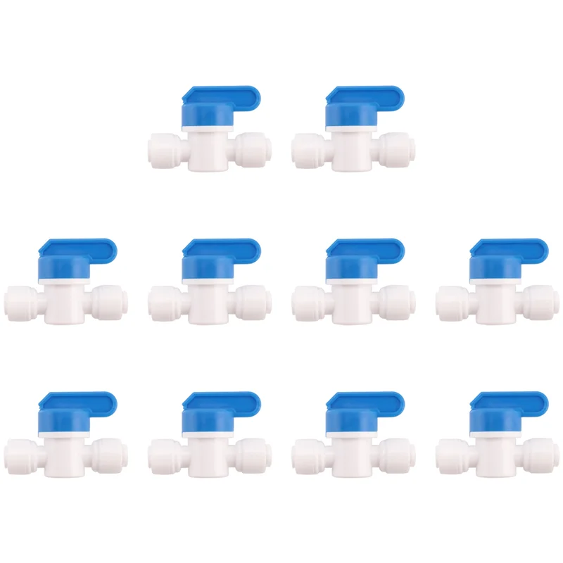 

Шаровой клапан диаметром ABEZ, фитинг для быстрого подключения, наружный диаметр клапана 1/4 x 1/4 дюйма, водяная система (упаковка 10)