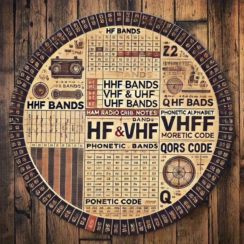 Metallschild für Amateurfunk im Vintage-Stil – Retro-Schinken- und Morsecode-Design für Heim- oder Bardekoration, perfekt für Raumdekoration