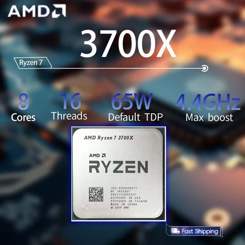 

Процессор AMD Ryzen 7 3700X R7 3700X 3,6 ГГц--4,4 ГГц 65 Вт 7NM L2=4M L3=32M 100-000000071 Процессор AM4 с разъемом
