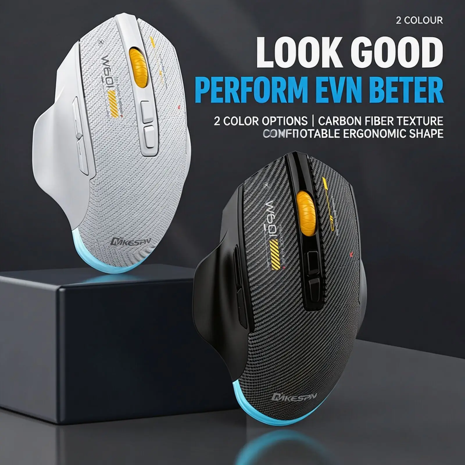 Wired 2.4G Bluetooth Tri Mode Gaming Mouse 500mAh Battery 12800DPI RGB Backlit Ergonomic Silent Click Macro Programmable Mice