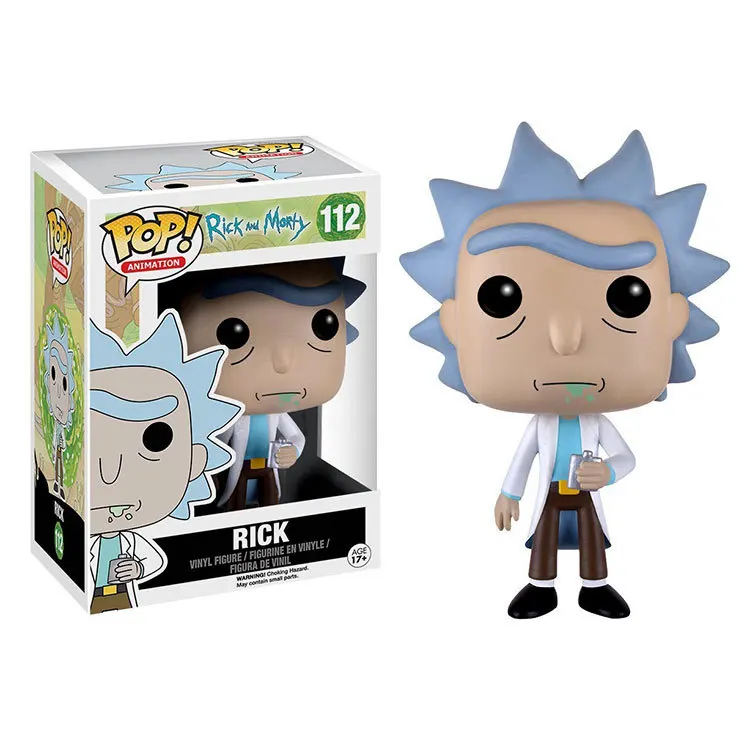 Funko Pop Rick Figure Rick And Morty Anime Figures Rick Sanchez Science Fiction Sitcom Peripheral Anime Doll Model Toy Gift