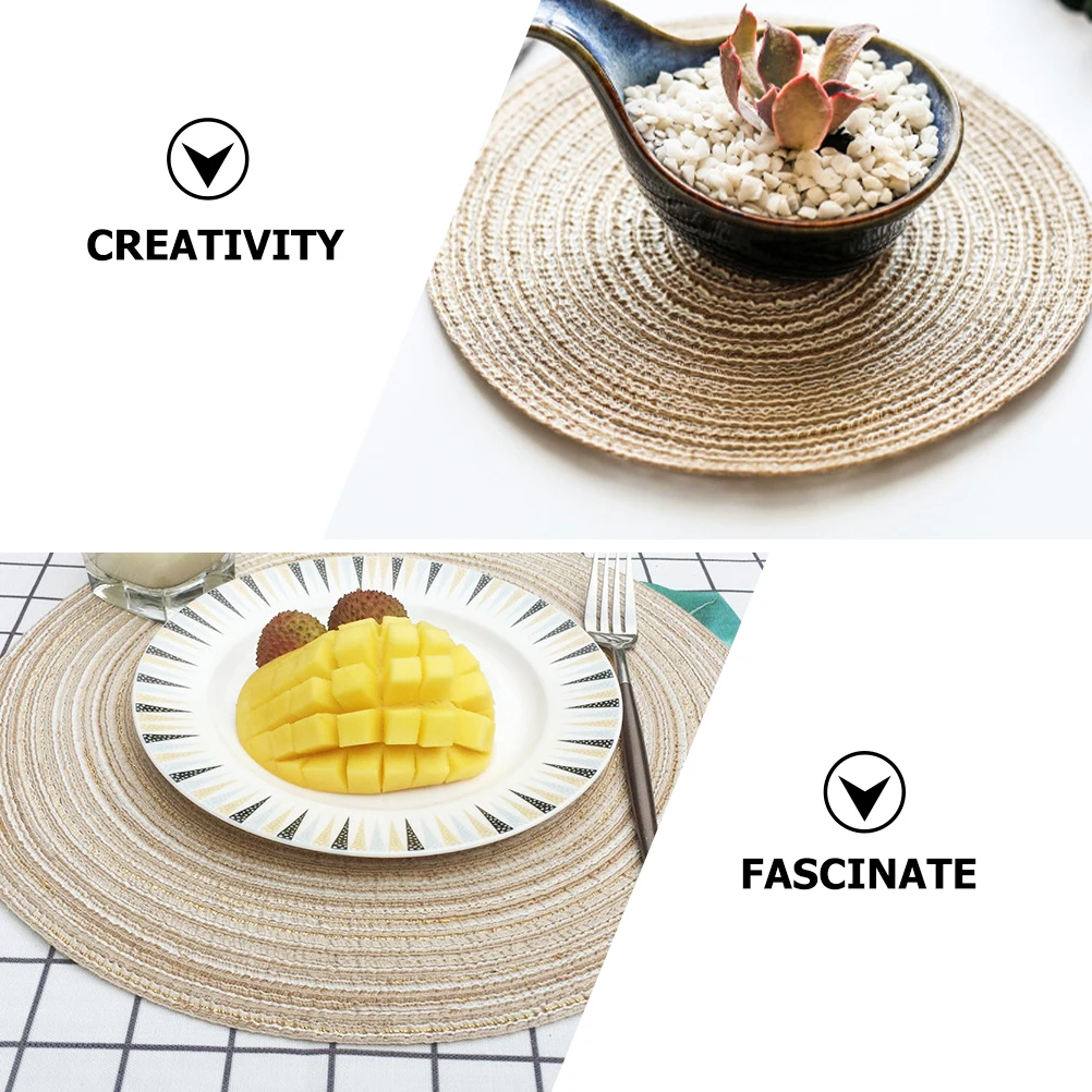 

6 Pcs Placemat Wedding Placemats Nordic Style for Table Insulation Pads Beige Tablemats