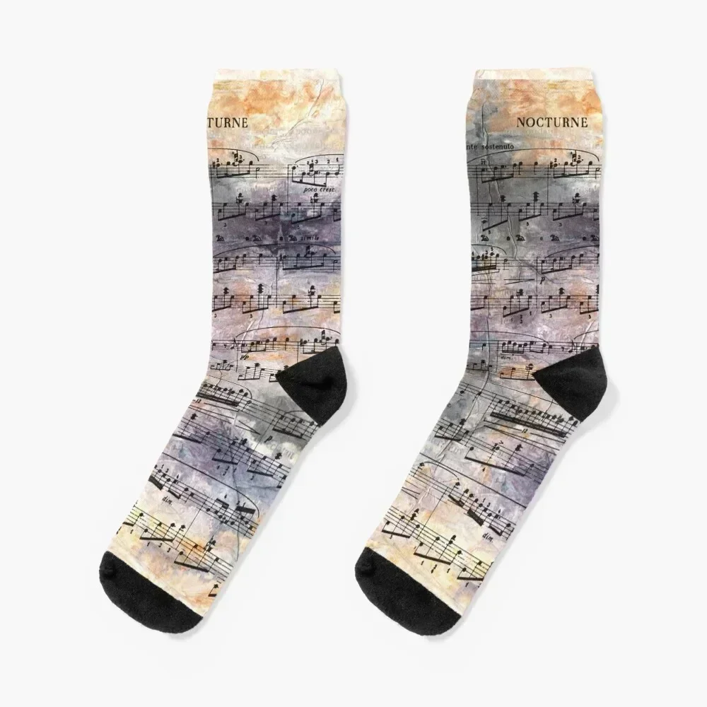 

Chopin - Nocturne Socks cute christmas gifts Men's floor Socks Ladies Men's Crossfit golf moving stockings Socks Female Men's