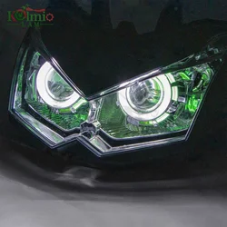 Fit for 2010 - 2013 Kawasaki Z1000 ZR1000 Motorcycle HID Projector Demon Angel Eye Headlight Z 1000 2011 2012  Head Light