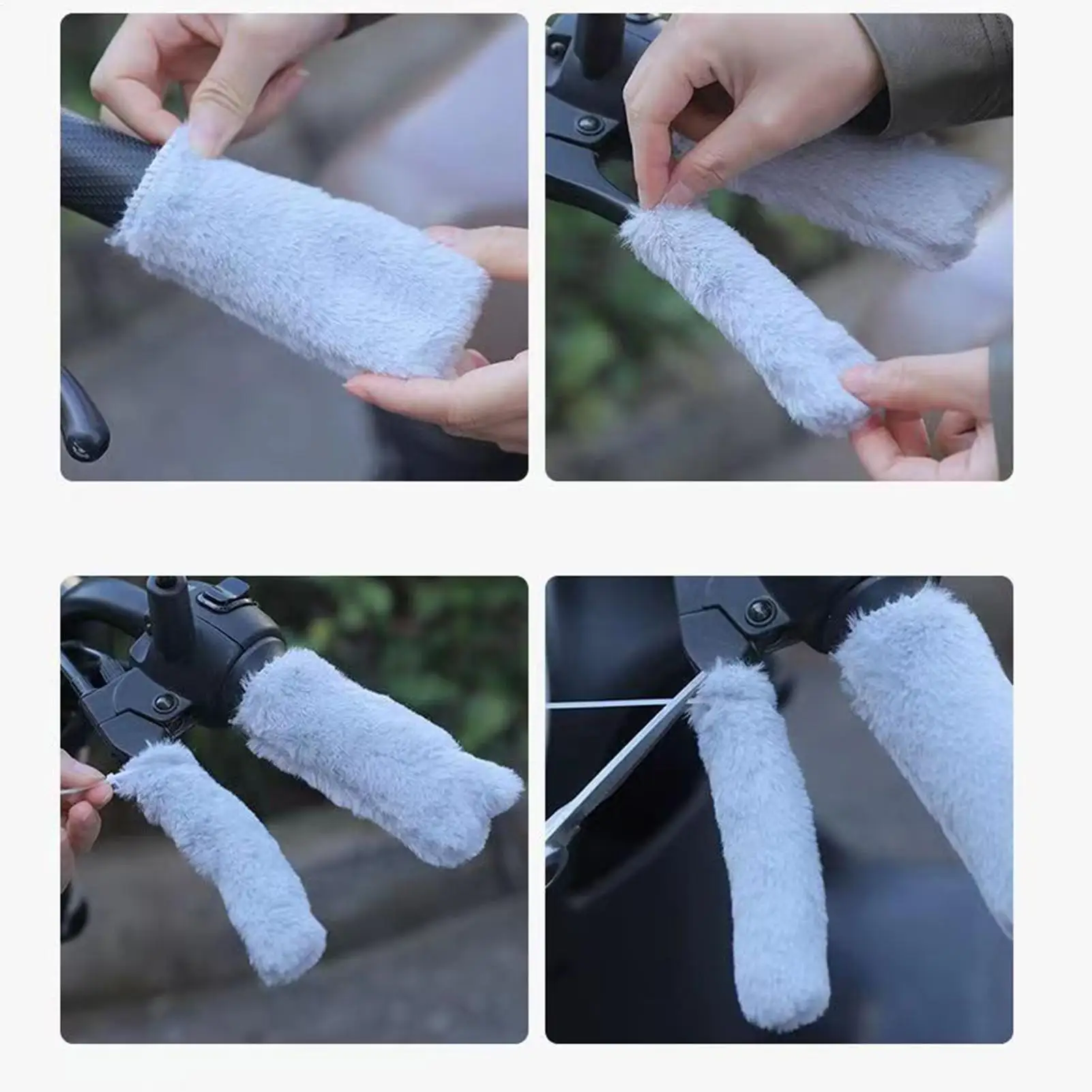Motorcycle Handlebar Grips Warm Hand Warmers Winter Electric Bike Handlebar Covers For Men Women Tricycle ATV Motorbike