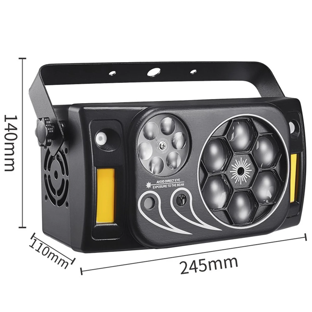 

ABMO Stage Lights Light 80W DJ Lights Sound Activated Auto By Remote Control for Wedding Disco Dance Club Gig EU Plug