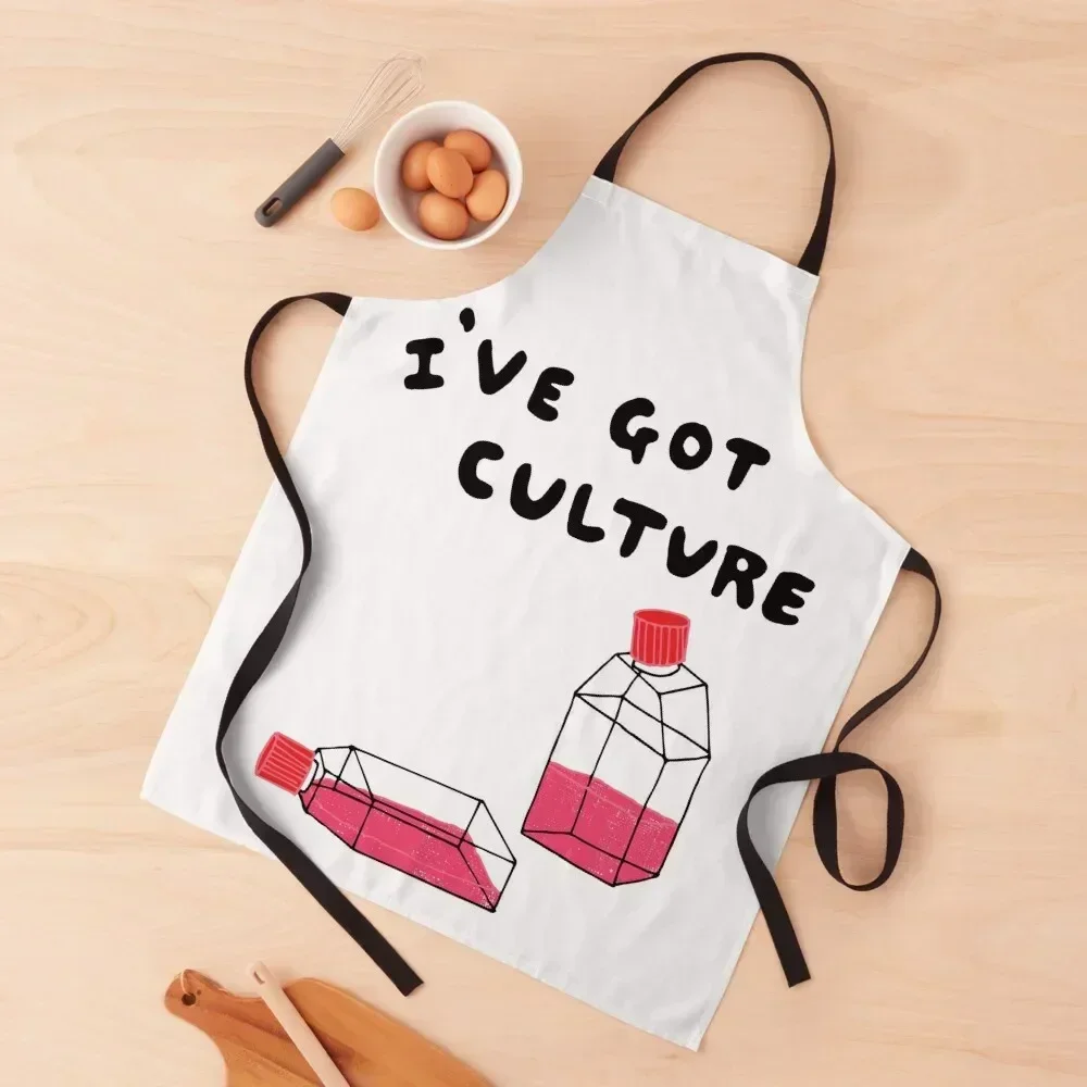 Ive Got Culture Apron Seragam Tukang Cukur Dapur untuk Wanita Apron Hadiah Pria Perawat