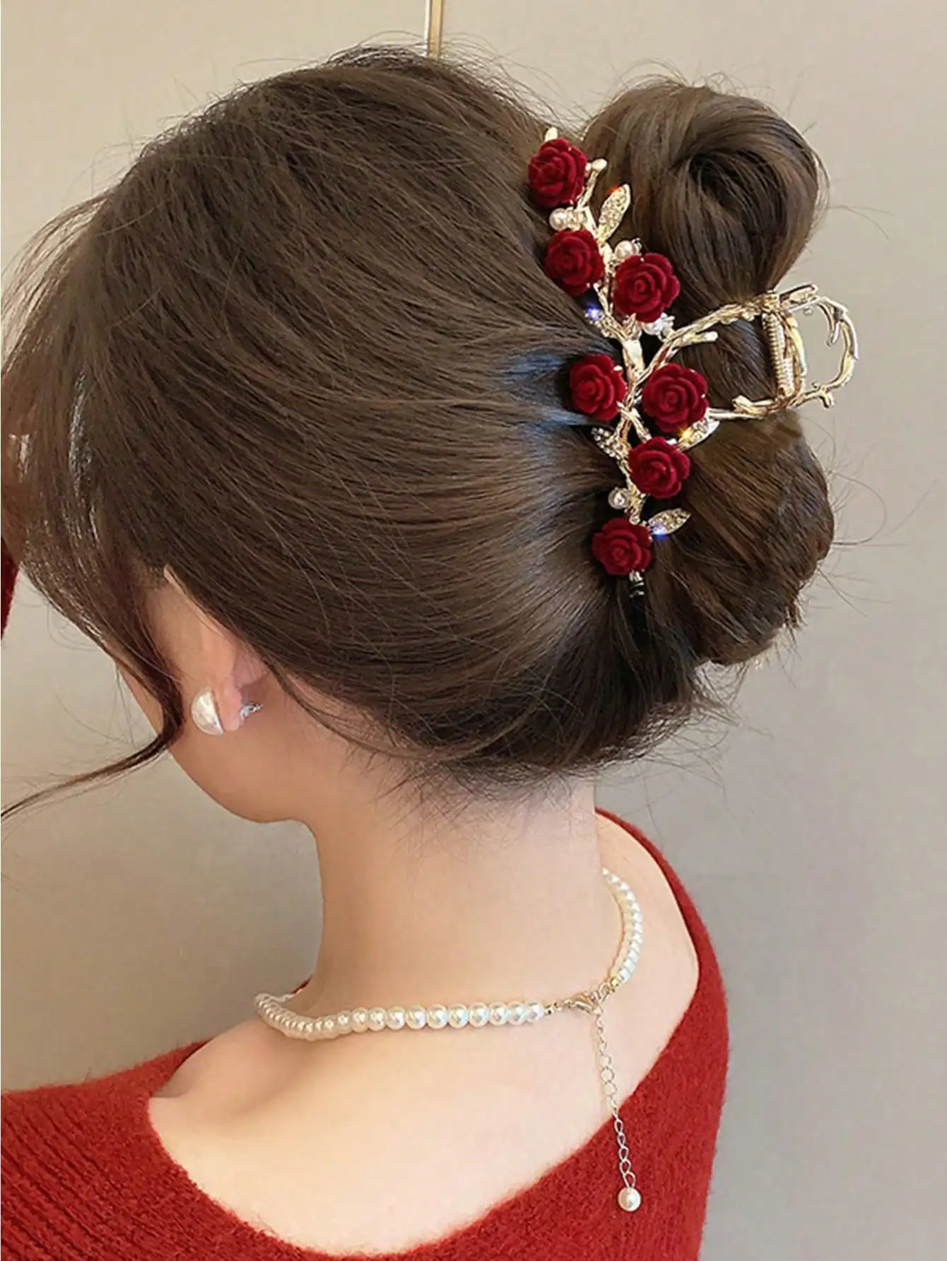 1Pcs Fashion Antique Roses Hair Claws For Women Hair Accessories image 3