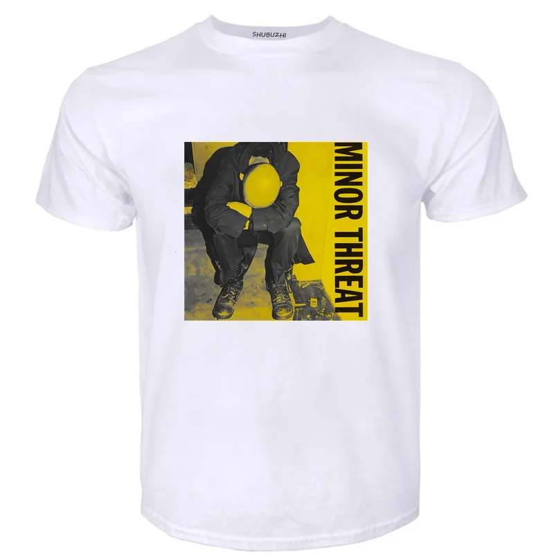 MINOR THREAT YELLOW Men\'s T- Shirt Black Comfortable t shirt,Casual Short Sleeve TEE mens tee shirts Fashion Style Men Tee