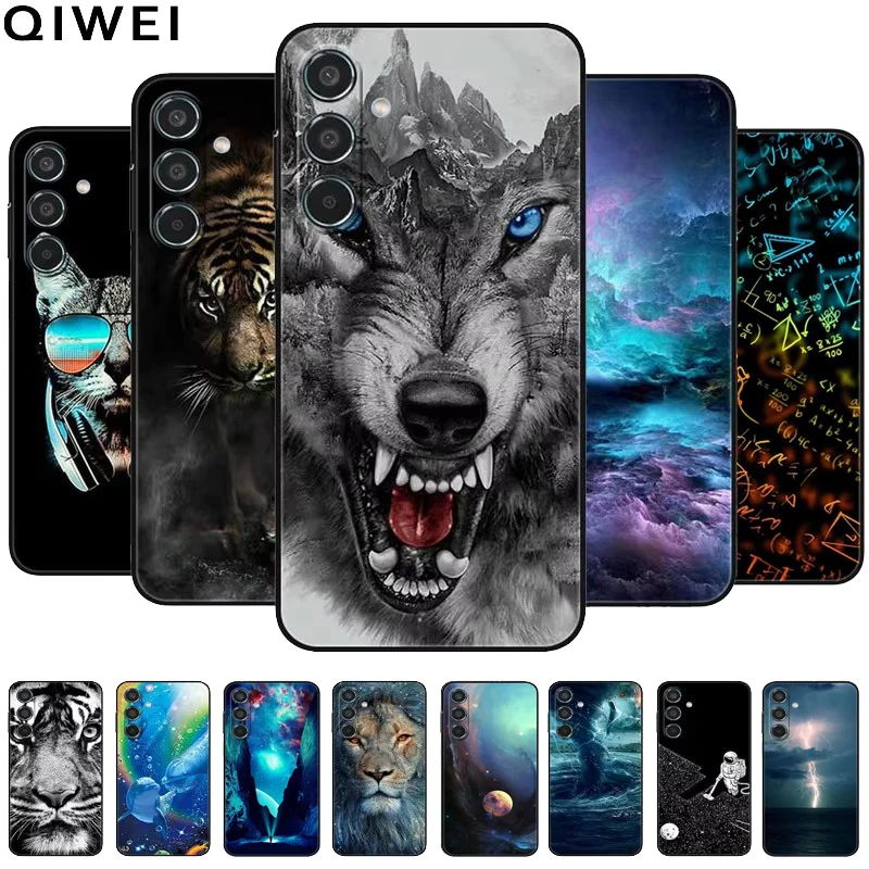 Phone Cover for Samsung A16 5G Case Cute Animal Cool Wolf Silicone Soft Bumper for Samsung Galaxy A16 4G A 16 2024 TPU Coque Bag