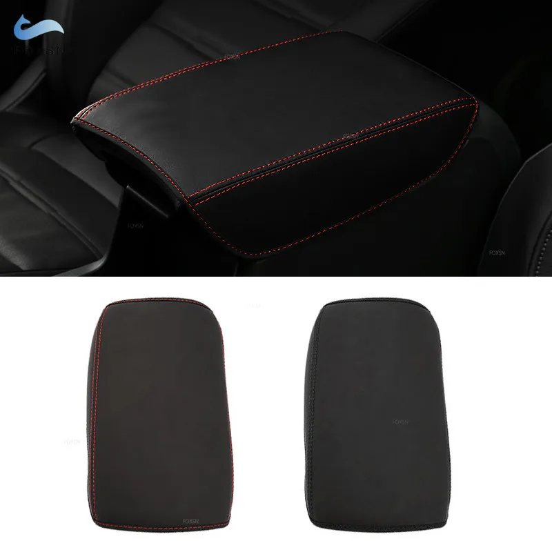 Microfiber Leather Car Interior Accessories For Honda CRV C-RV 2017 2018 2019 Central Console Armrest Box Cover Bandage Style