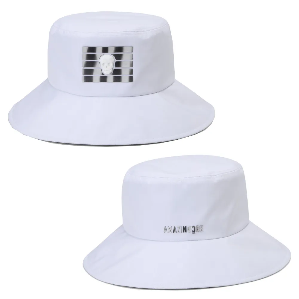 Golf waterproof wide bucket cap, male and female fishermen sunscreen sports and leisure five identity size adjustment wear cap