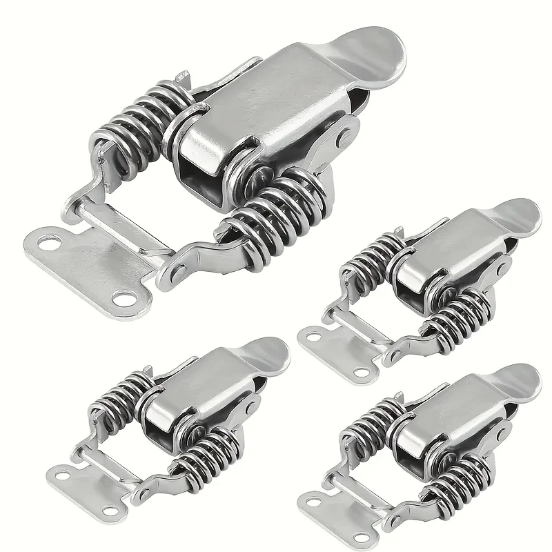 Image of 4-teilige Fangklammer, federbelastete Klemme, vielseitige Nutzung, kompakte Größe, langlebige Konstruktion, vorgebohrte Montagelöcher