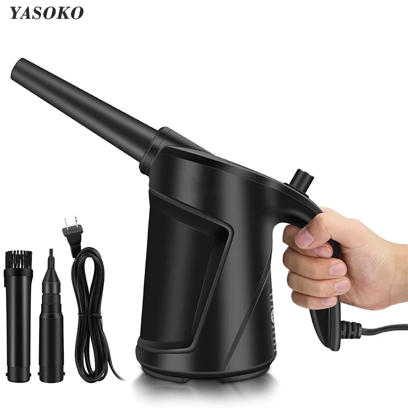 High-Pressure Air Duster 550W Dust Blowing Gun for Computer Keyboard Hairs Crumbs Replaces Compressed Cans Air Blower Cleaning