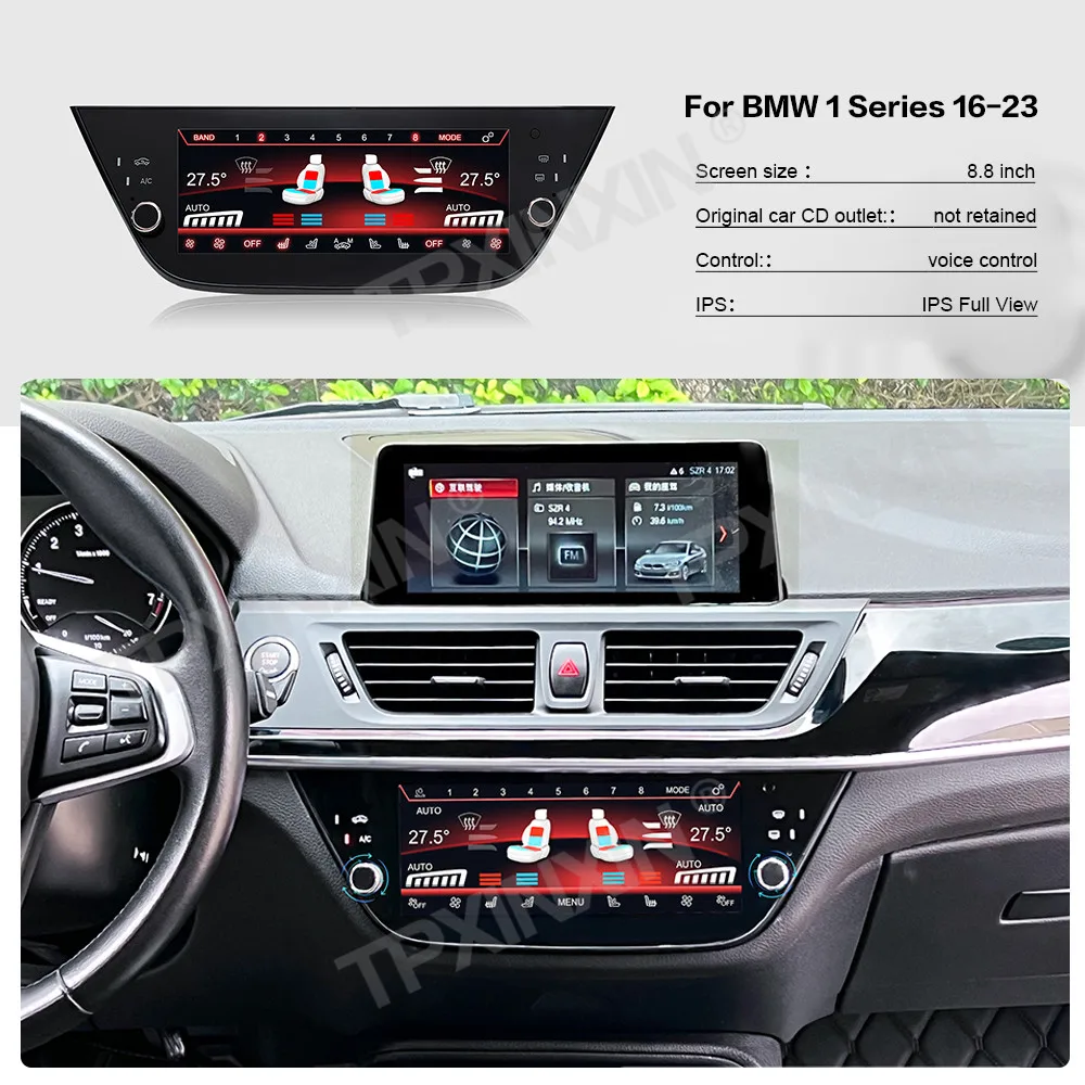 Car Air Conditioning For BMW 1 Series 2016-2023 Upgrade Voice Control LCD Touch climate Control Screen Temperature Display