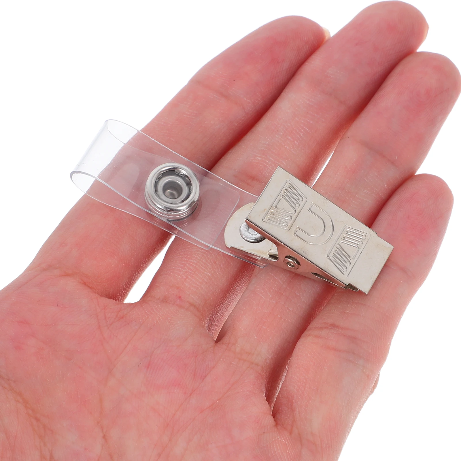 

40 Pcs Metal Badge Clip Holder Id Name Clips for Badges Buckle Belt Attachment Iron Card Clamp Work