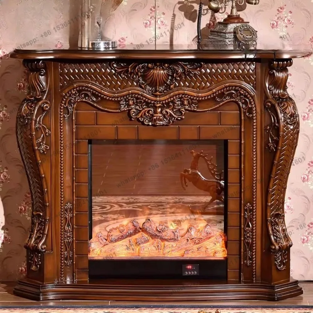 European fireplace rack decorative cabinet American decorative art home living room heating furnace core advanced sense
