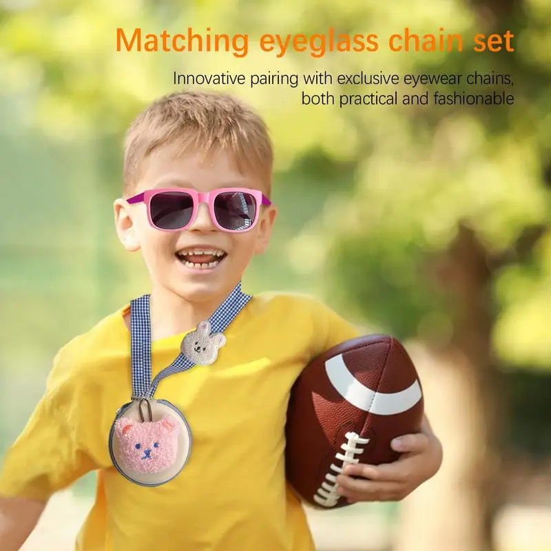 

Boys Sunglasses Flexible Girls UV Blocking Folding Sunglasses Girls Sunglasses With Lanyard For Boys Girls Kid