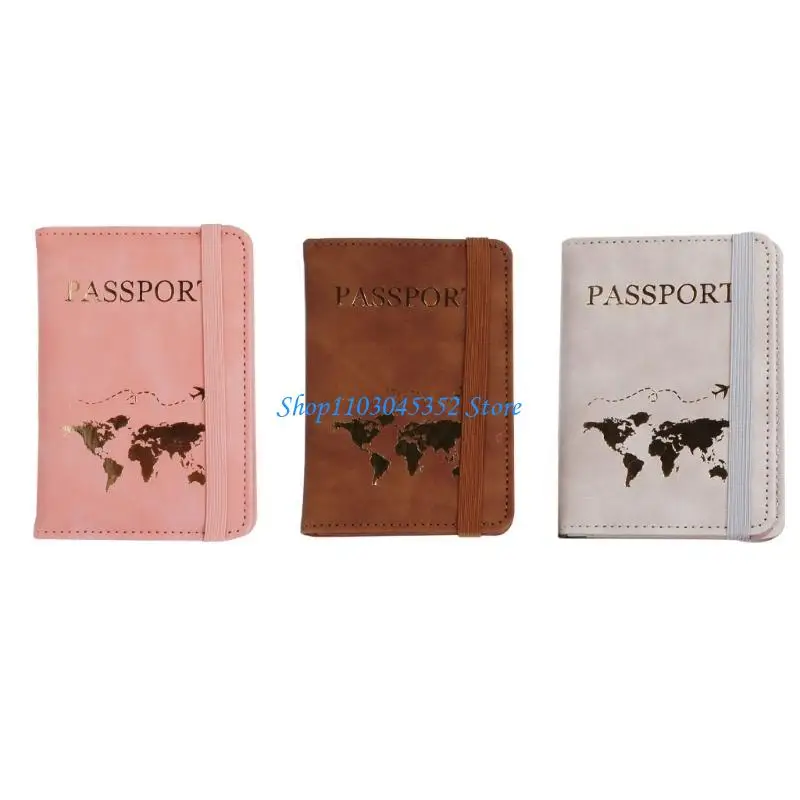 

A3PE PU Leather Bride Covers Holder Card Protector Travel Cards for Wedding Couples Travel Gift