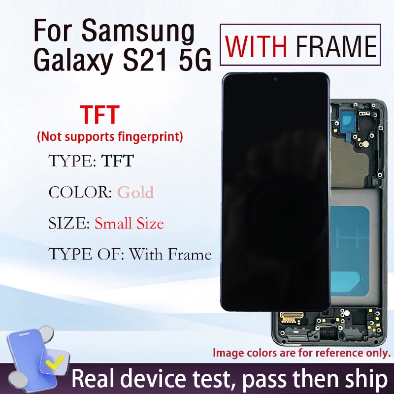 S21 5G Display Touchscreen Voor Samsung Galaxy G991B AMOLED Digitizer Met Frame Fingerphone Full Screen Reparatie Vervangende Onderdelen