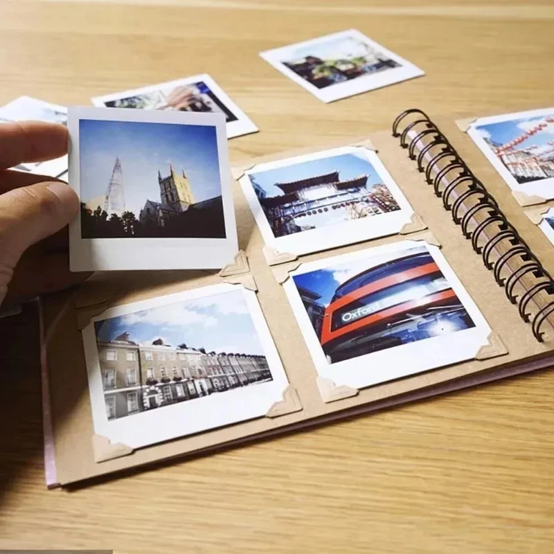 5 Sheet 120pcs DIY Vintage Corner Kraft Paper Stickers for Photo Album Frame Decoration Scrapbooking Picture Protector Decor