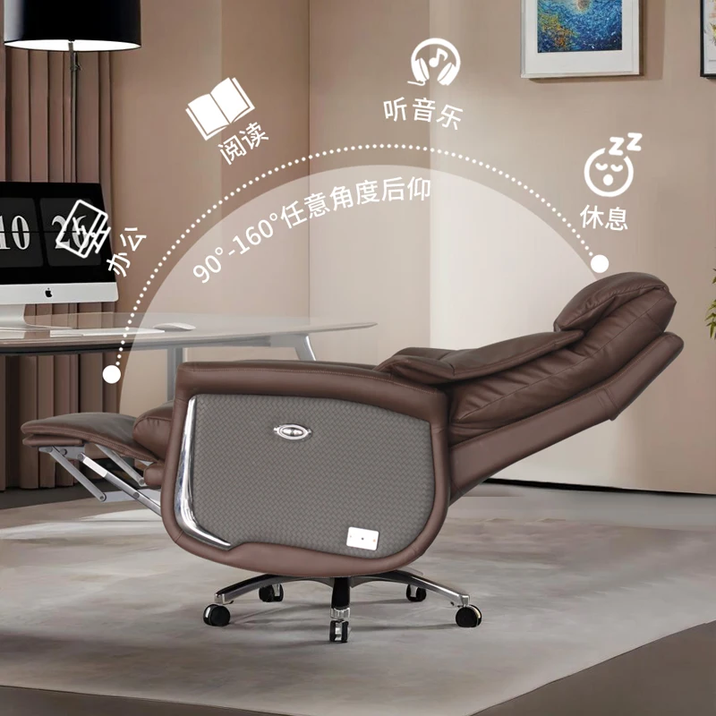 Height Adjustable Desk Chair With Wheels Reclining Office Chair for Bedroom Elevable Desk Chairs Offer Reclining Relax Armchair
