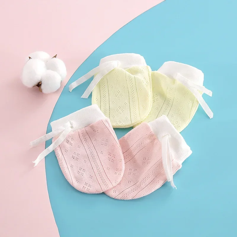 Gants en coton anti-rayures pour nouveau-nés, mitaines pour enfants, protection du visage, accessoires pour bébés, nourrisson, nourrisson, 0 à 12 mois