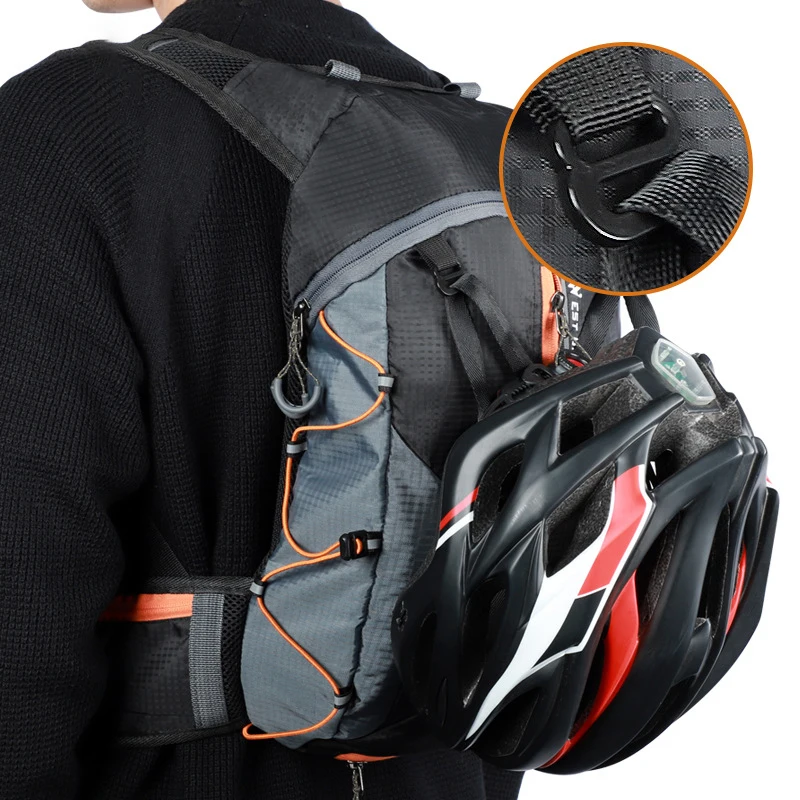 Unisex 10L Breathable Cycling Backpack Waterproof Ultralight Folding Bicycle Bag Outdoor Climbing Travel Hiking Cycling Bag