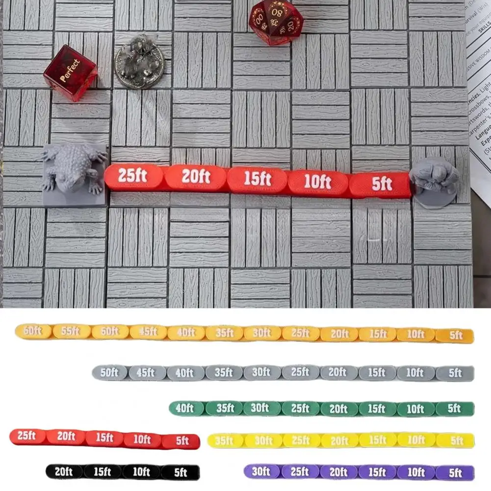 Articulated Game Ruler Articulated Movement Ruler Flexible Chain Curves Corners Measuring Gauge Tabletop Board Game Movable Join